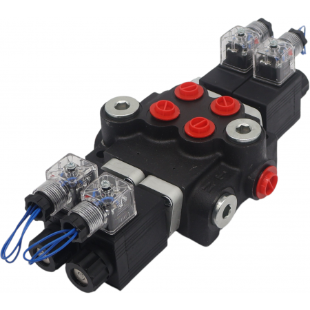 ROZDZIELACZ HYDRAULICZNY ELEKTRYCZNY 2 SEKCYJNY 40L 12V